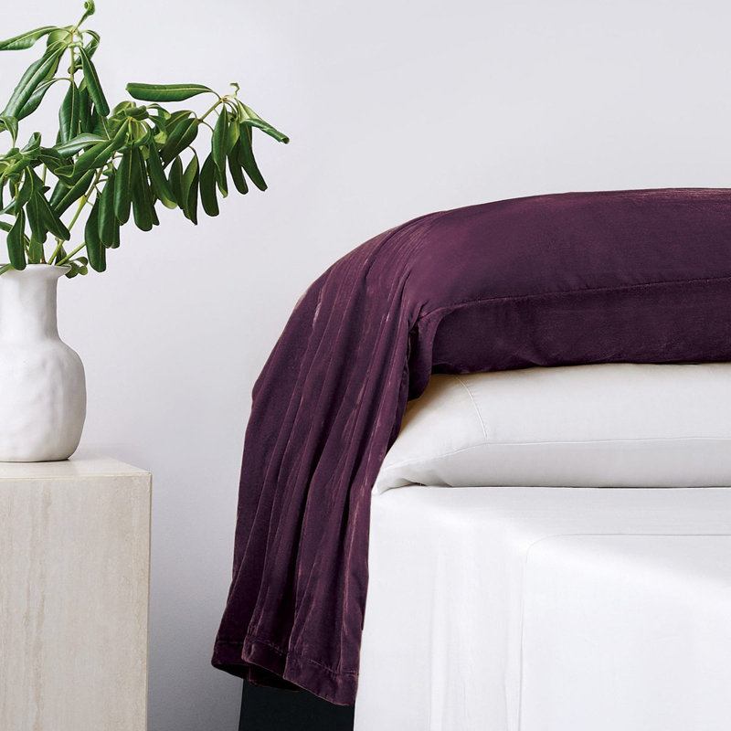 Ensemble de taies d'oreiller cascade 2 pièces Stella, Violet foncé