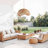 Sepherina Outdoor Rattan Pendant Light - Natural Large Sculptural 1-light Polished Handwoven Adjustable Light Fixture For Patio In Boho, Tropical & Coastal Style-1439803203-1439803202