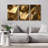 Luxury Abstract Polygonal Background 3D Effect Rendering Canvas 3 Pieces Print-56497834