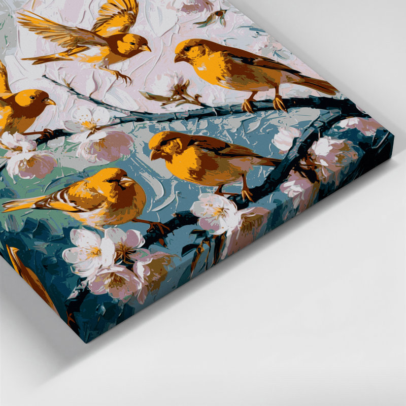 Art mural sur toile oiseaux, H 11 po x l 14 po