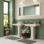 Lavabo de salle de bain rectangulaire en porcelaine vitreuse avec trop-plein Apex-104373572-96123226