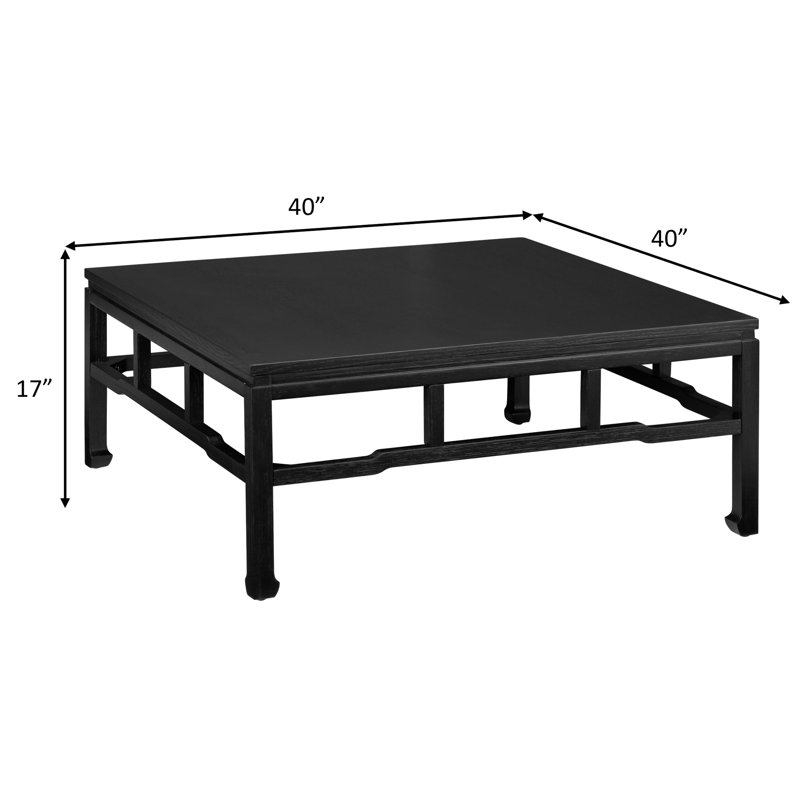Table basse carrée noire en bois
