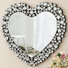 Andreja Mirrored Console Table and Heart‑Shaped Faux‑Crystal Wall Mirror Set