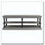 Table basse en bois 55,1 "avec pieds noirs, 2 tablettes de rangement ouvertes-1088206852-1088206851