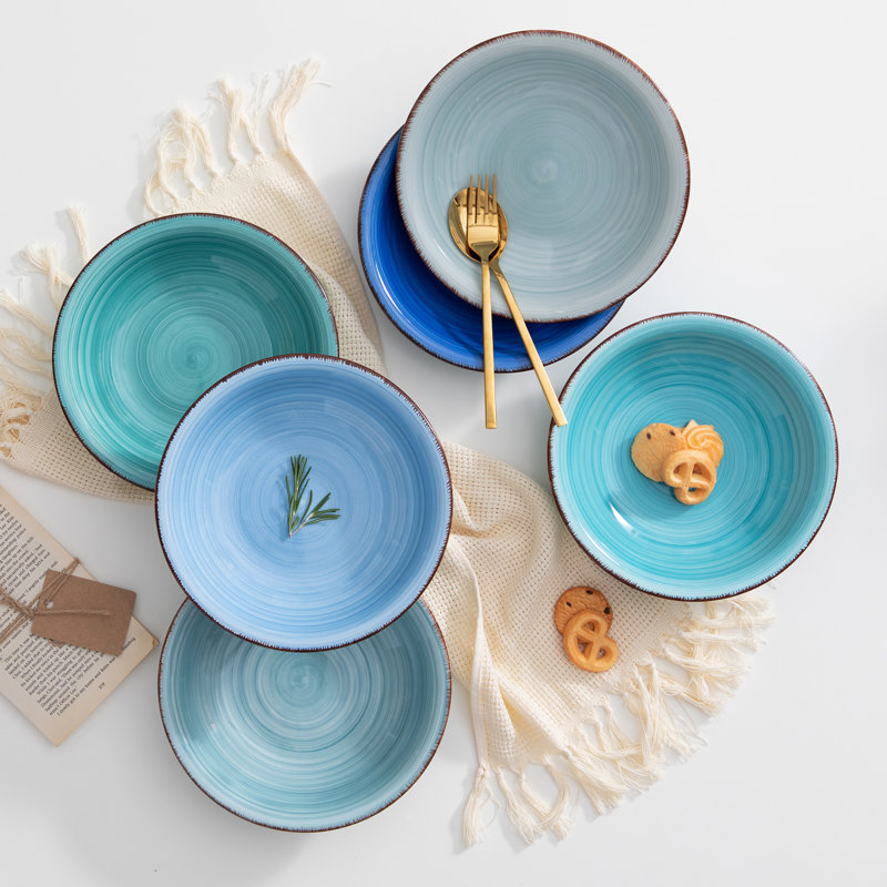 vancasso Bonita Blue Soup Bowl Set - Thumbnail 4