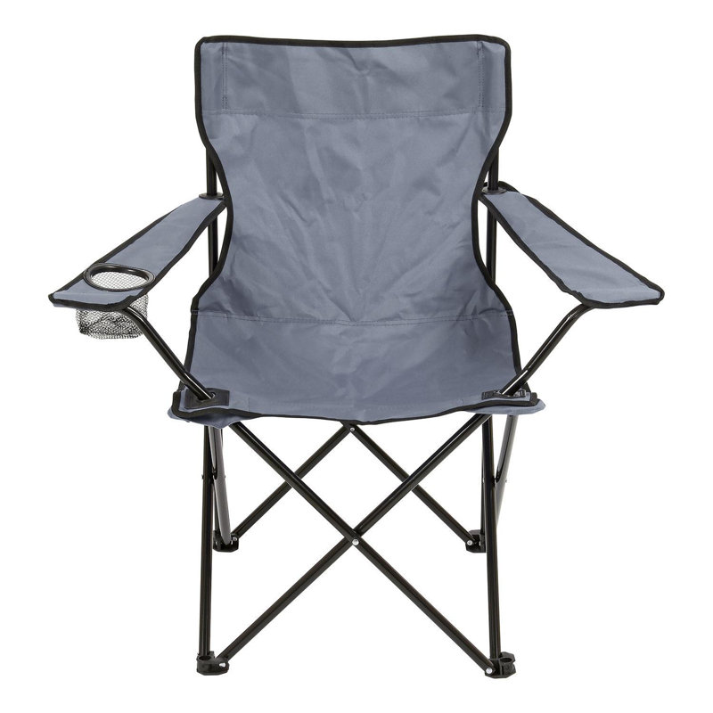 Set Of 2 Portable Folding Camp Chairs – Lightweight With Cup Holder, Side Pocket, And Carry Bag – Ideal For Camping, Festivals, Garden, Fishing, Beach, And Bbqs