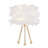 14.5" Modern Glam Feather Table Lamp with Tripod Base-142451861