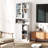 72-Inch, Metal Cabinet, Kitchen, White, Adjustable Shelves, Stainless Steel Frame, Freestanding, Use, Magnetic , Scratch- Features