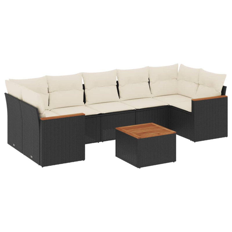 Vidaxl Garden Sofa Set Black