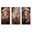 «Eernal Majesty Lion Timless Gaze», ensemble de 3 reproductions d'art en métal-1311089622