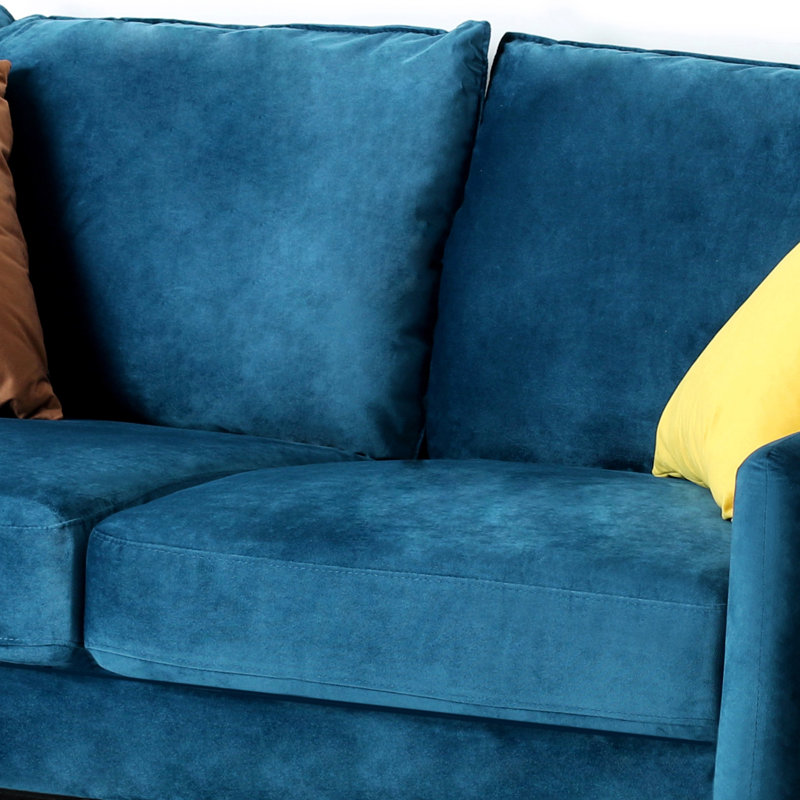 Causeuse Hessville, Velours bleu de Prusse
