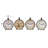 Rustic Analog Metal Tabletop Clock in Brown/Black/Blue