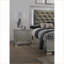 Table de chevet 2 tiroirs Modern Glam Champagne avec motif crocodile