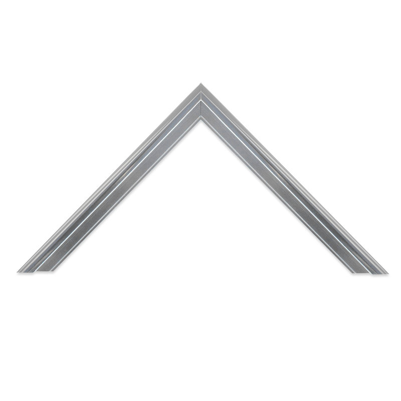Miroir mural en métal pour salle de bain et meuble-lavabo, collection Kristveig, Rectangulaire, Nickel satiné, 28 po x 54 po