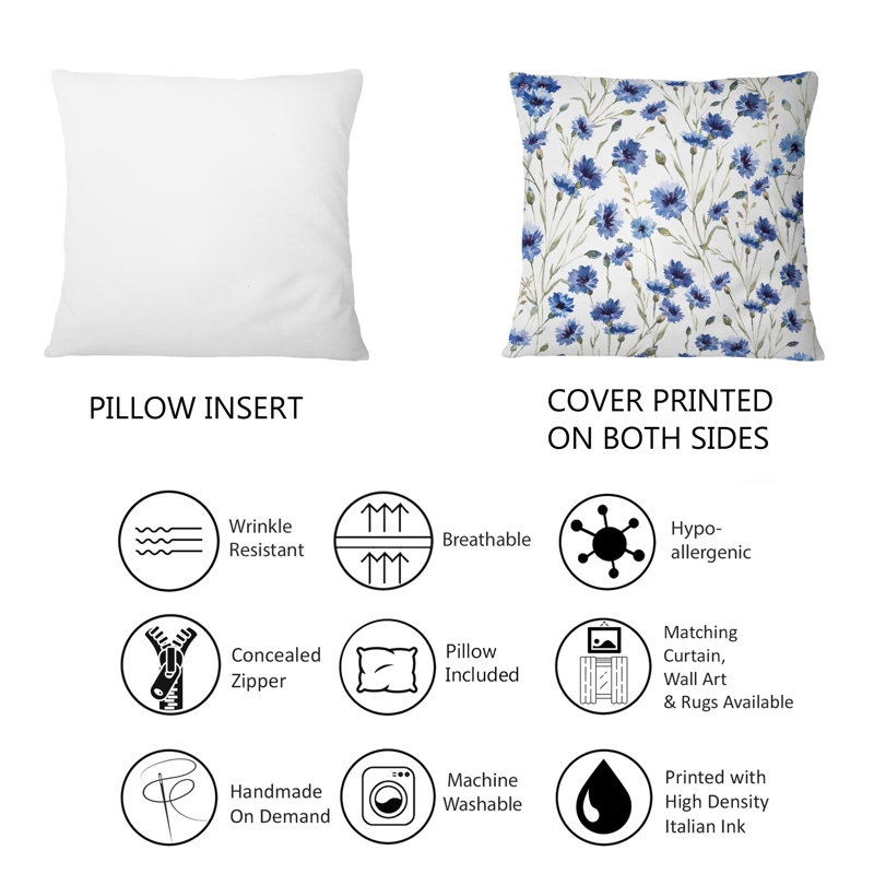 Floral Throw Pillow