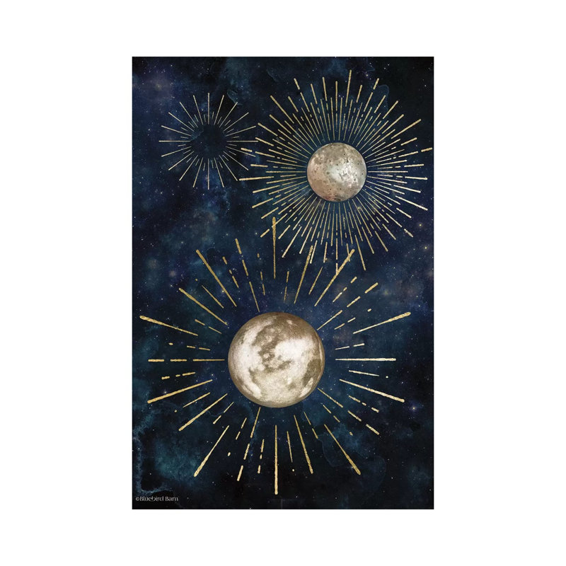 Celestial Rays IV 1 Piece Wrapped Canvas Wall Art, 20.32 cm H x 30.48 cm W