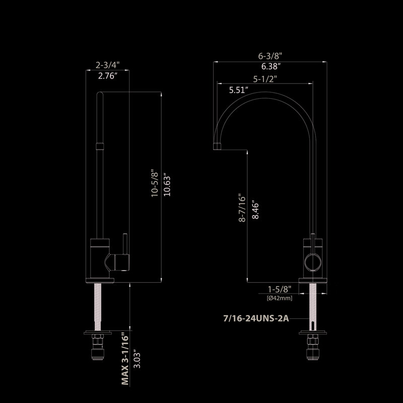 Drinking Water Faucet For Kitchen - Stainless Steel Material, Corrosion , 360 Swivel, No Leakage, Simple Lines Filter Tap Construction, Corrosion, Flow, Rotatable, Design