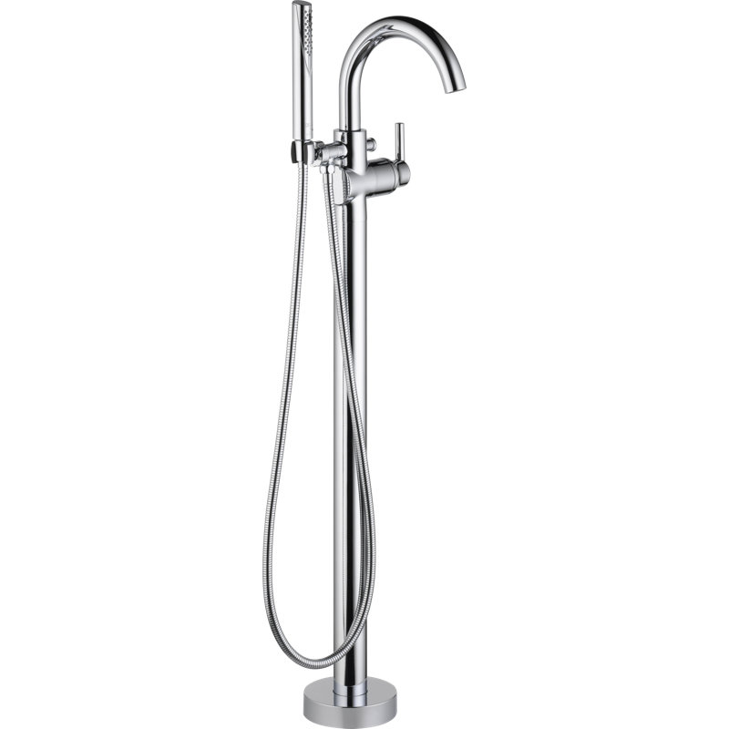 Robinet de baignoire autoportant à fixation sur le plancher à poignée simple Trinsic, Chrome