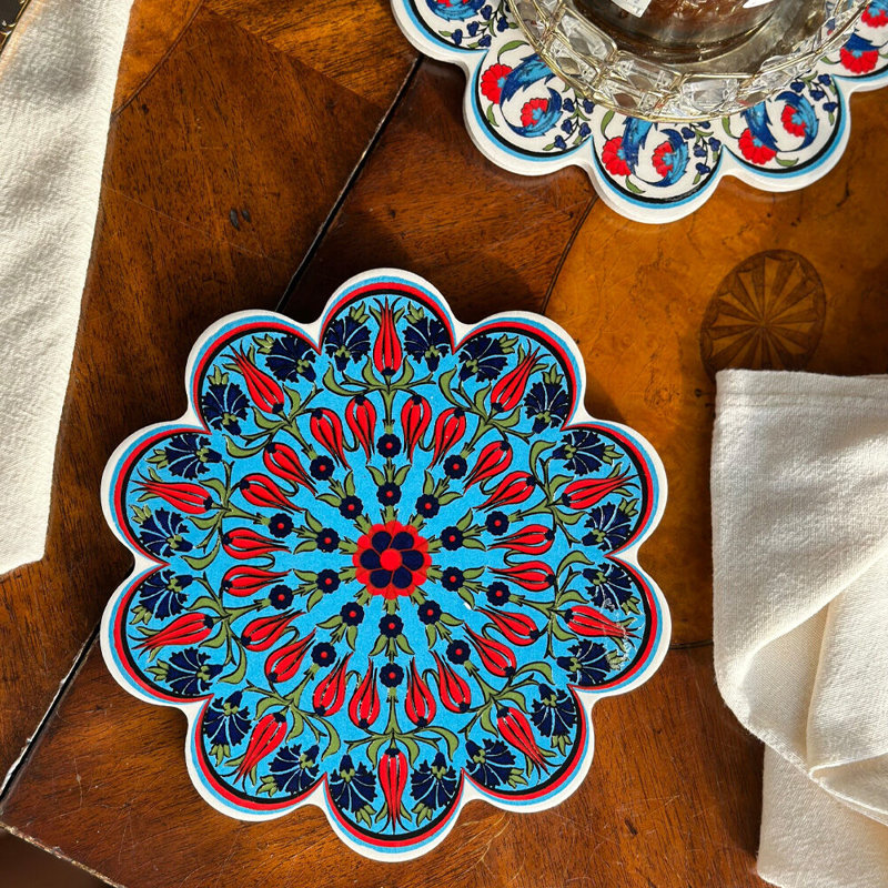Vintage Style Ceramic Tile Trivet 7''
