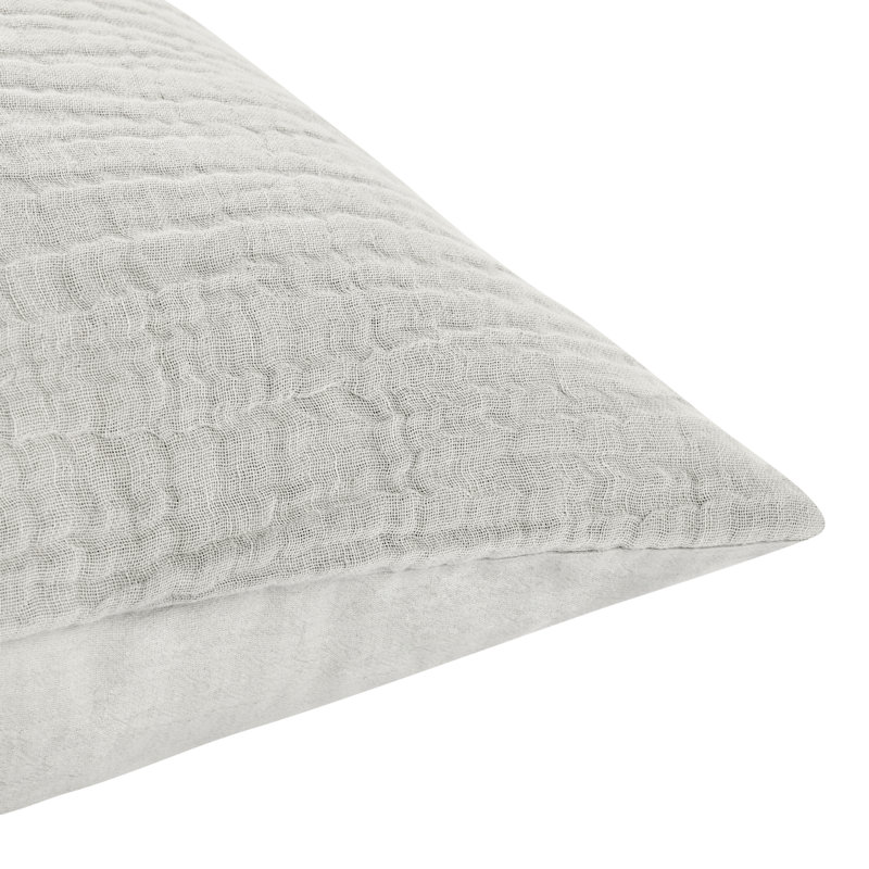 Daila Linen Blend Sham Set, Euro, Gray