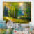 Toile avec cadre flottant or