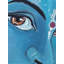 Yeux Krishna | Affiche couleur d'art | Par Aditi Junnare