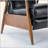 Wood Arm Push Back Recliner