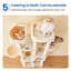 Grand arbre à chat 63 po pour chats d'intérieur-216318669