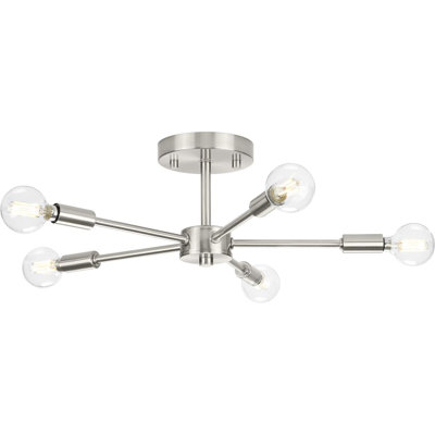 Plafonnier semi-encastré moderne 5 lumières Azaliyah