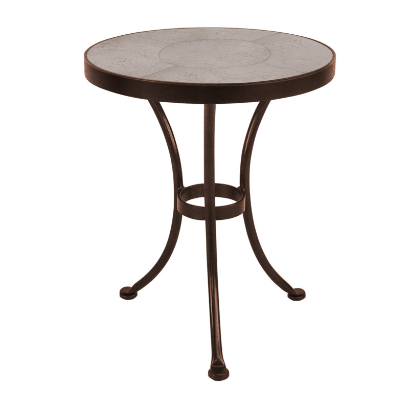 Tables Outdoor Round Side Table, Copper Creek, Summit Gray