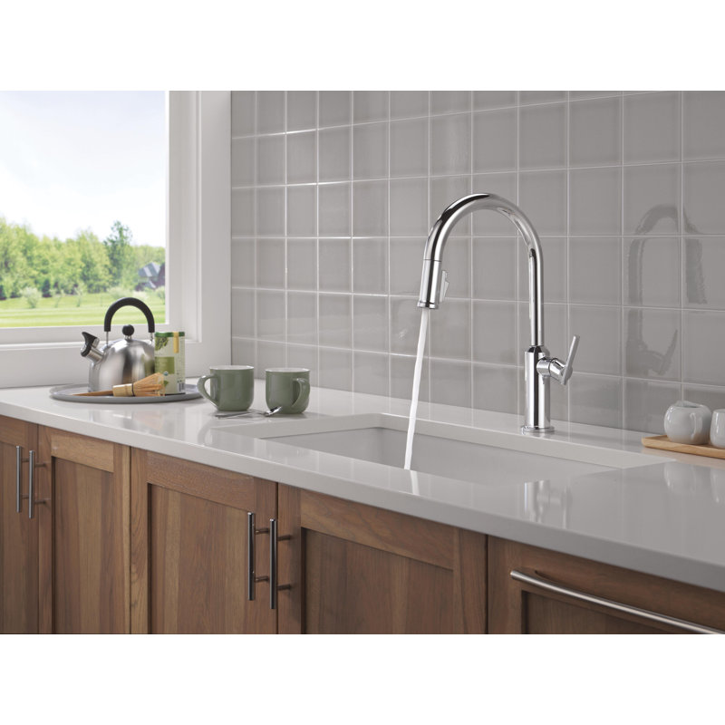 Single Handle Pull-Down Kitchen Faucet, Lumicoat Chrome