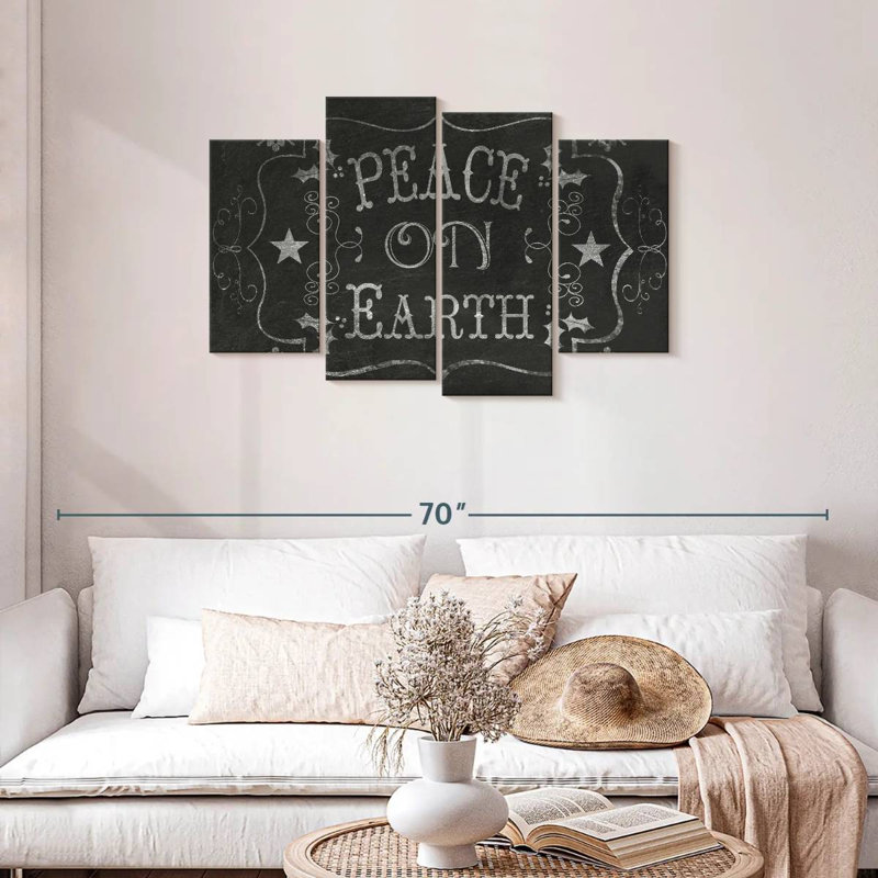 Lelend Chalkboard Peace On Earth, 27" H x 43" W