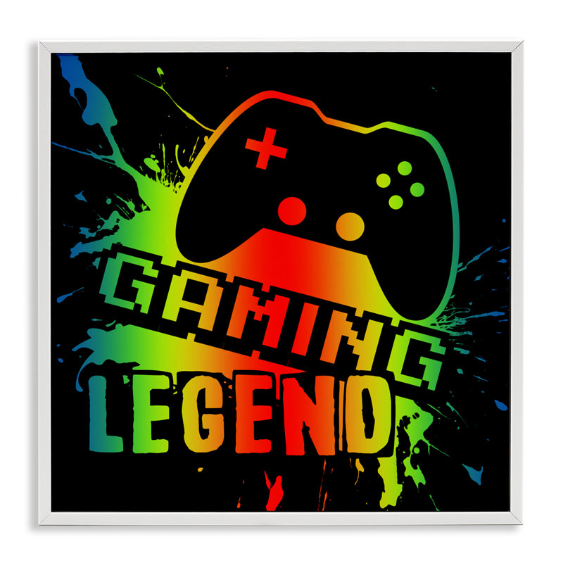 Giclée encadrée de la légende du jeu dégradé, design par Marcus Prime, H 12 po x l 12 po