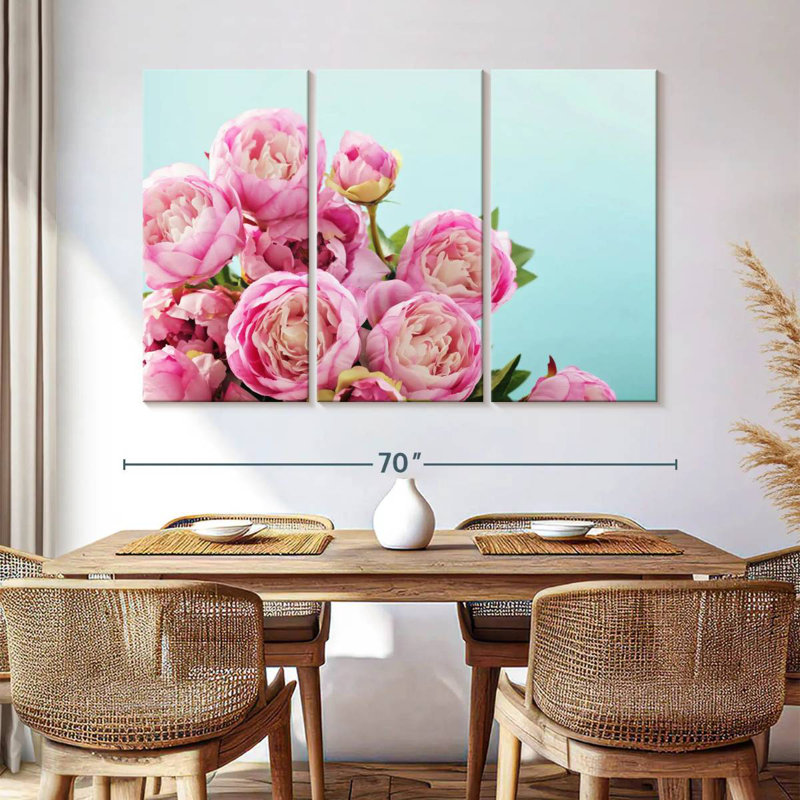 Fleurs de pivoine rose Harnek, H 42 po x l 65 po