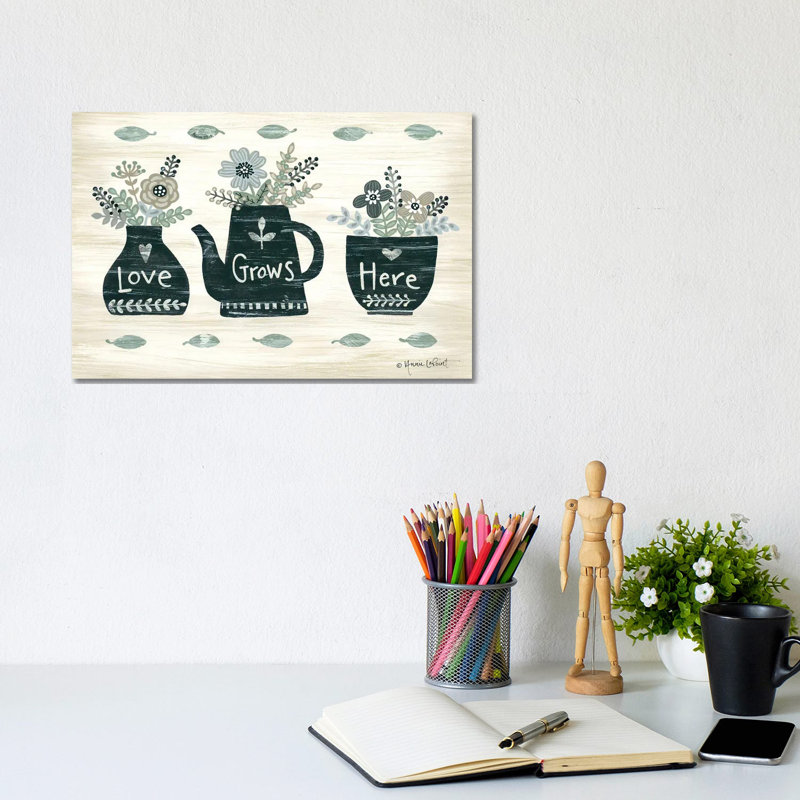 Love Grows Here by Annie LaPoint - Print on Canvas, 20.32 cm H x 30.48 cm W, Wrapped Canvas