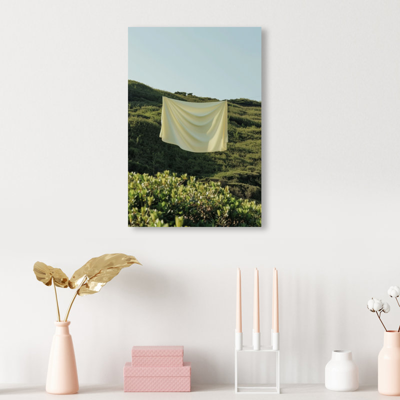 Floating Cotton II Canvas Bath & Laundry Print by Oliver Gal, Black Frame, 10 x 15, 15"H x 10"W, Gallery Wrapped