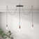 Nichol 3 - Light Black/Antique Brass Cluster Pendant