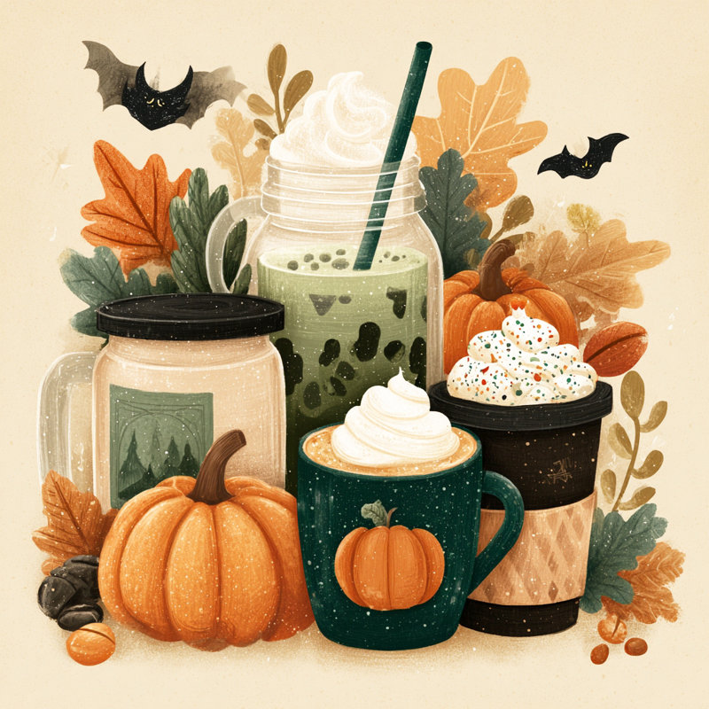 «Seasonal Latte Charm», art mural sur toile tendue