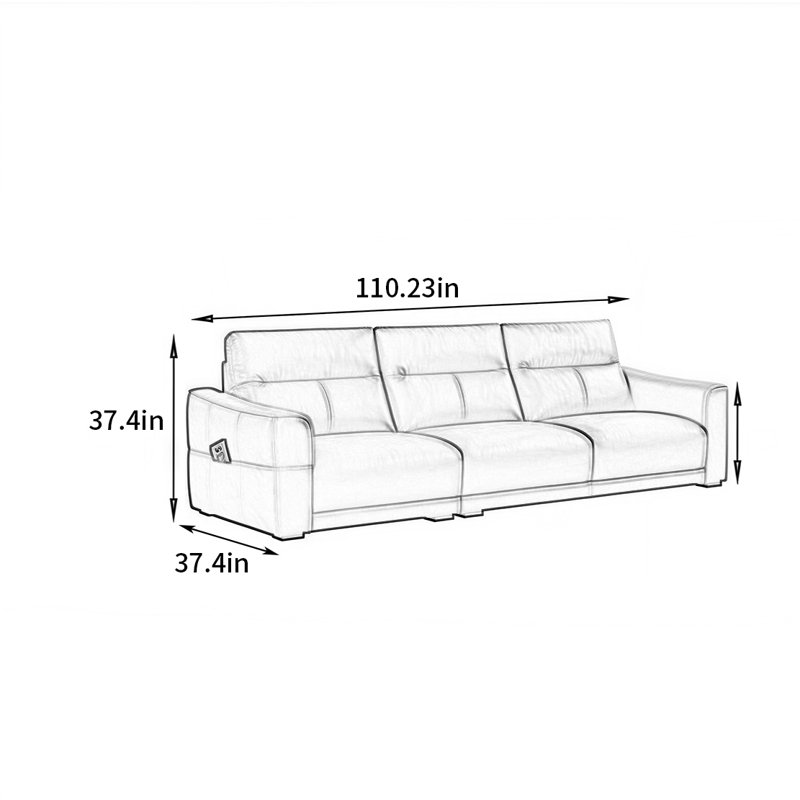 Leonila, H 37,4 po x l 110,23 po x P 37,4 po, 3