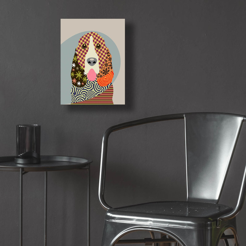 «Basset Hound Dog» par Lanre Adefioyue, H 16 po x l 12 po x P 0,13 po