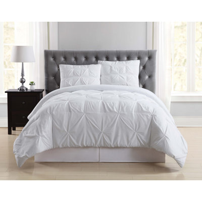 Ensemble de housse de couette en microfibre unie moderne et contemporaine de couleur unie