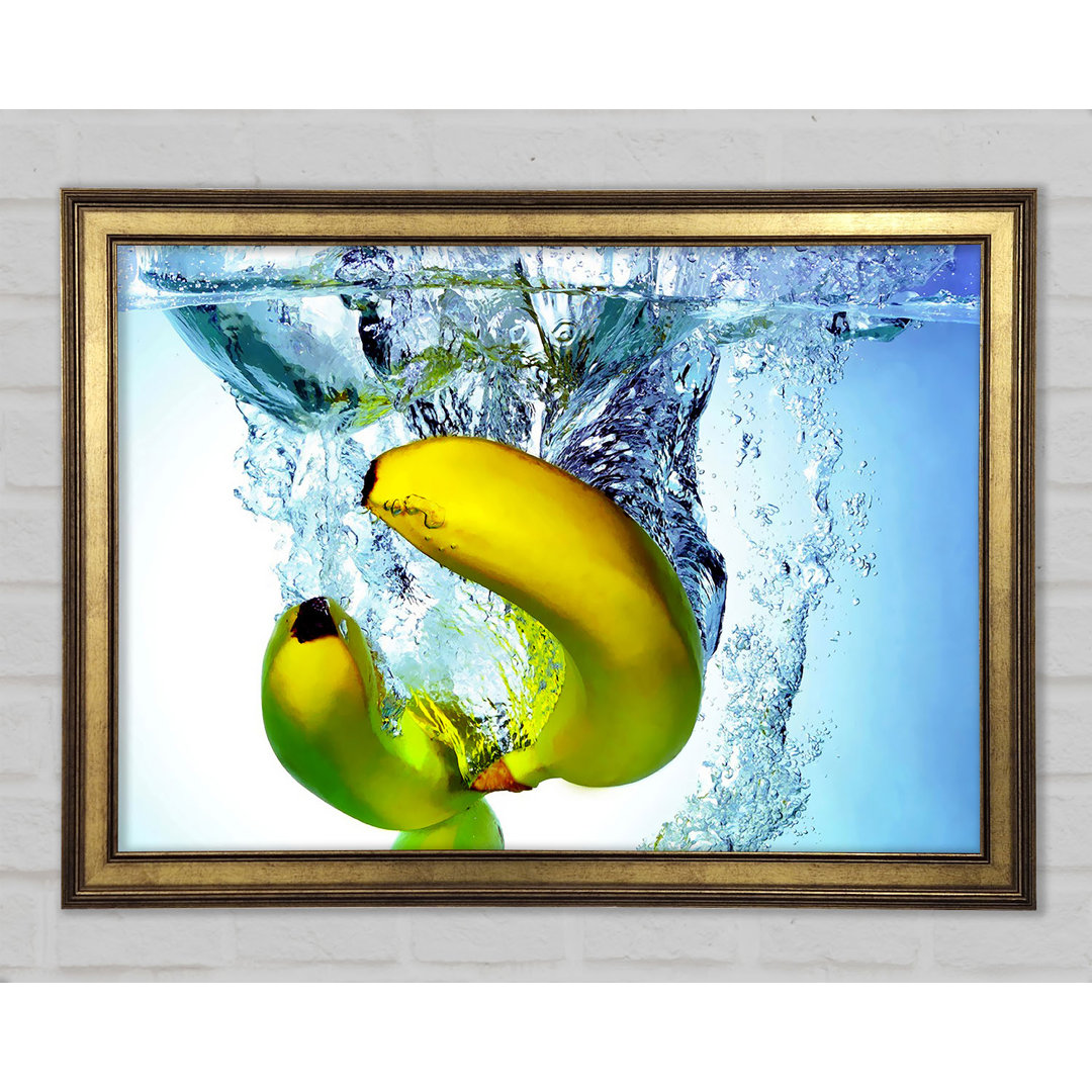 Banana Splash Gerahmter Druck