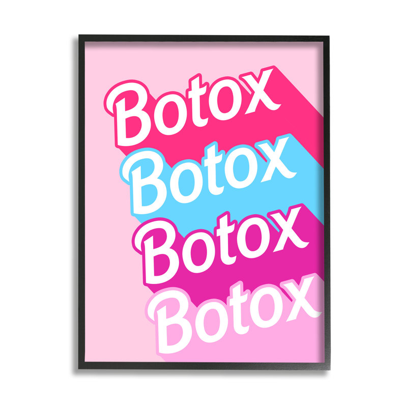«Glam Pink B tox» par Daphne Polselli, H 14 po x l 11 po x P 1,5 po, Giclée encadrée noir minuit