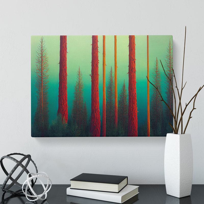 Pine Tree Forest Vol.2 - Wrapped Canvas Print, 40cm H x 60cm W x 3cm D