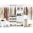 80"-120" Closet System With Door And Wooden Drawers(Adjustable Width)-235816158