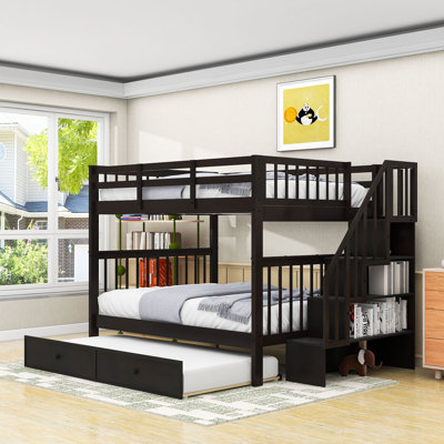 Emriye Full Over Full Standard Bunk Bed with Trundle by Harriet Bee by Harriet Bee