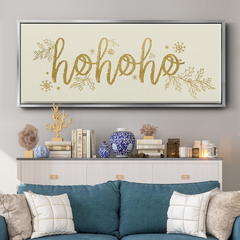 Golden HOHOHO- Framed Canvas
