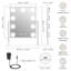 Rectangle LED Metal Mirror，Makeup Mirror with 9 LED Bulbs