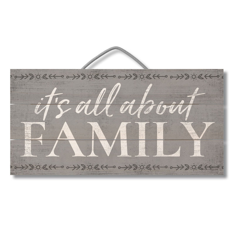 All About Family Slatted Wood Wall Sign
