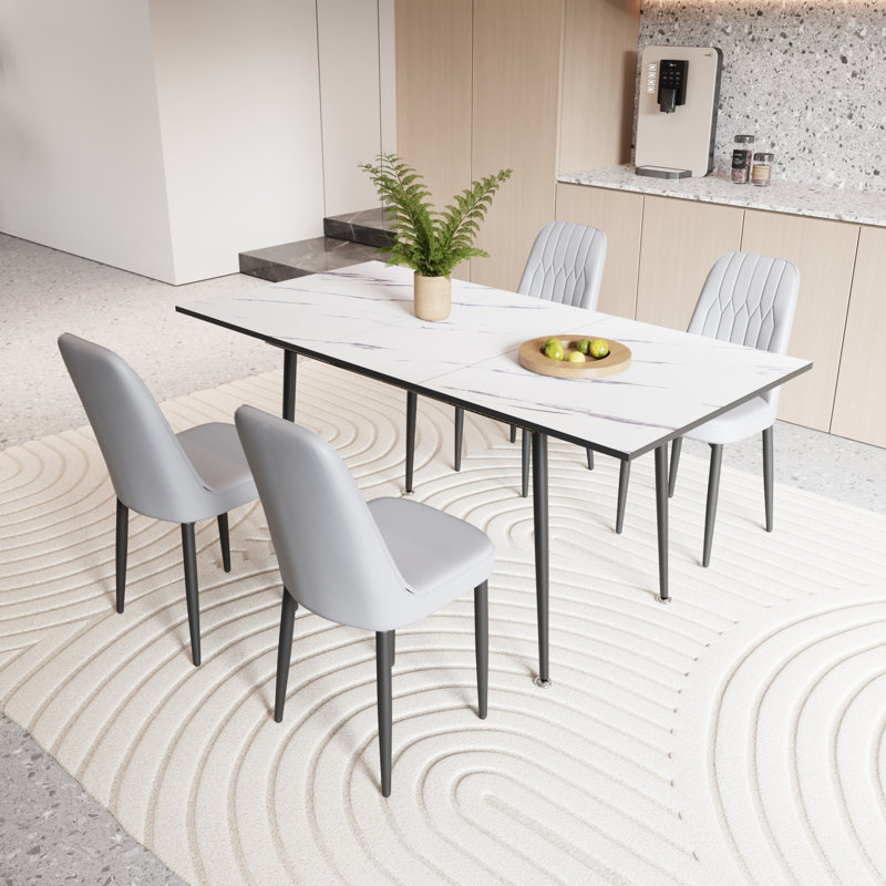 Ensemble de table de salle à manger extensible de 47 à 63 po pour 2 à 6 personnes